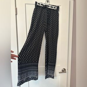 Suzy Shier Wide Leg Pant with Tie Belt